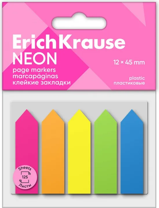 SEÑALIZADOR FLECHA 12X45 125H 5 COLOR NEÓN