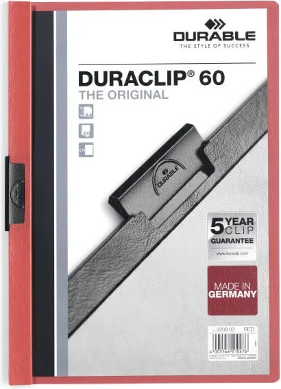 DOSSIER PINZA DURACLIP A4 60H ROJO