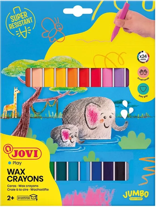 CERAS JOVI JUMBO TRIWAX EASY GRIP 24 COLORES