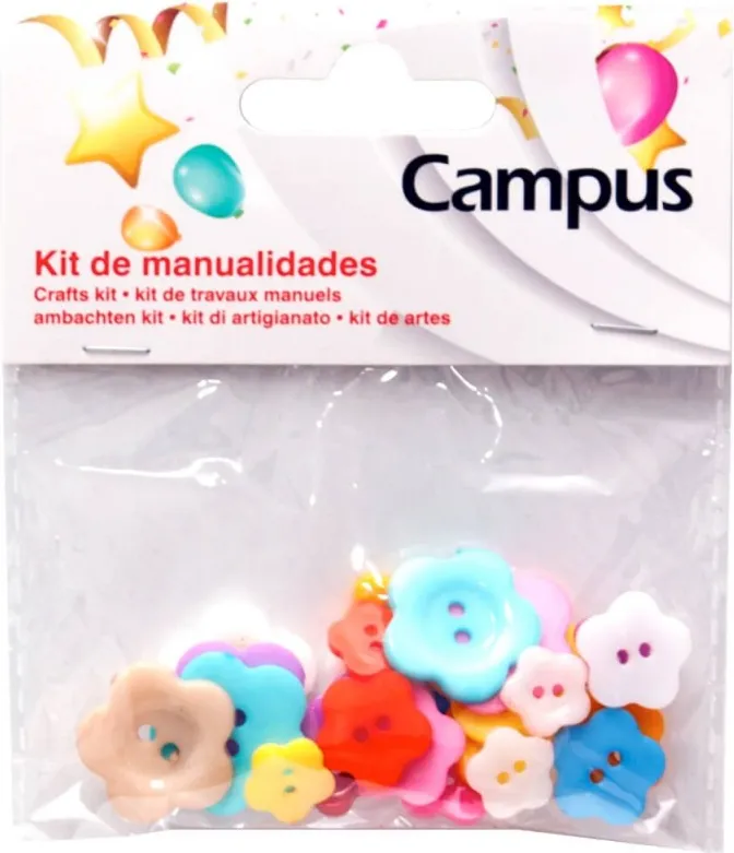 SET MANUALIDADES CAMPUS BOTON FLOR