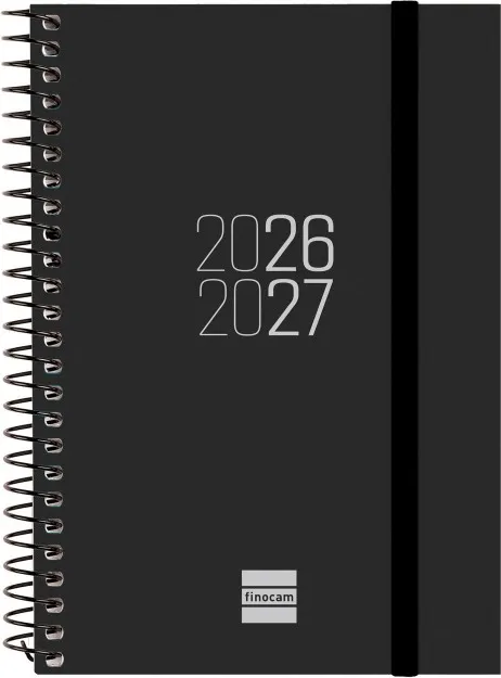 AGENDA FINOCAM ESPIRAL E8 SV HORIZ.NEGRO 26-27