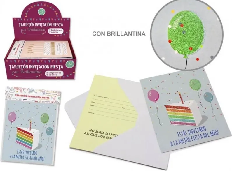 TARJETÓN INVITACIÓN FIESTA