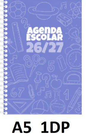 AGENDA ESC.DIDEX A5 1DP POLIPR. AZUL 26-27