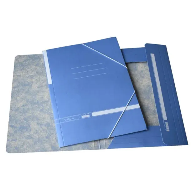 CARPETA CARTON Fº GOMAS Y SOLAPAS KARMAN AZUL