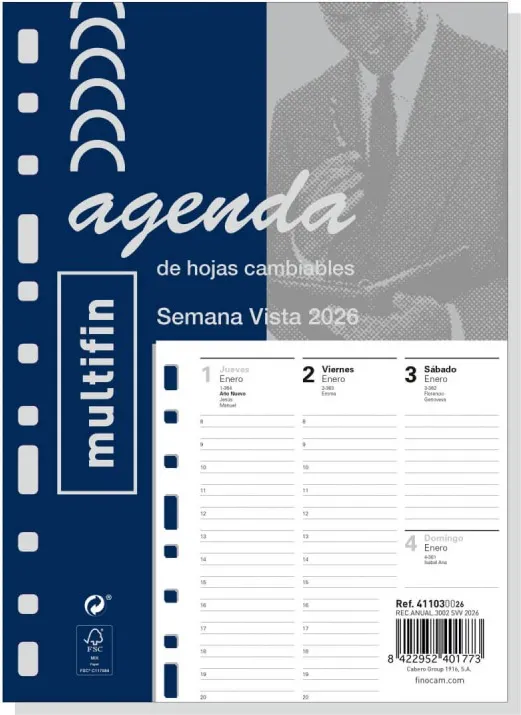 RECAMBIO MULTIFIN ANUAL 3002  SEM.VIS.155X215 2026
