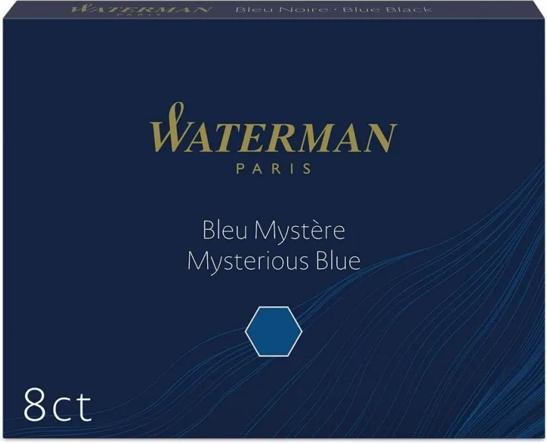 CARTUCHOS WATERMAN LARGO AZUL C/8