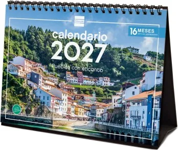 CALENDARIO SOBREMESA ESCRIBIR 210X150 2027 PUEBLOS CON ENCANTO