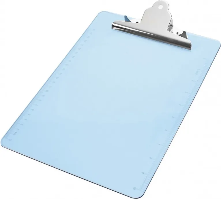PLACA PORTANOTAS FOLIO PLUS PLÁSTICO PINZA