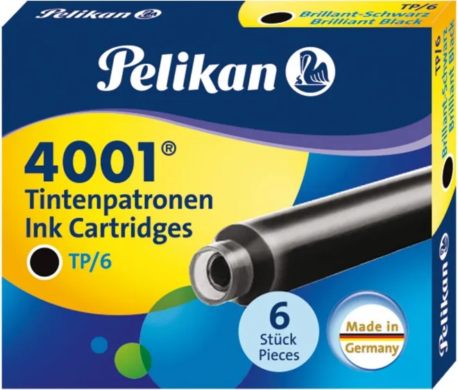 CARTUCHOS PELIKAN NEGRO TP/6