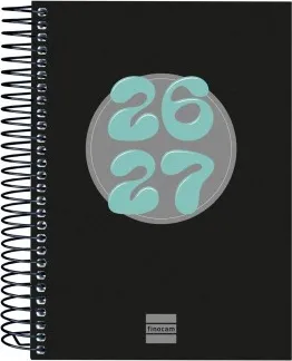AGENDA FINOCAM COOL 1/8  1DP NEGRO 26-27