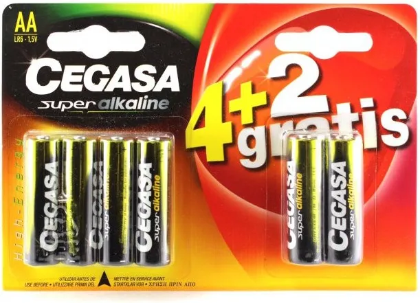 PILAS CEGASA  AA BLISTER 4+2 GRATIS