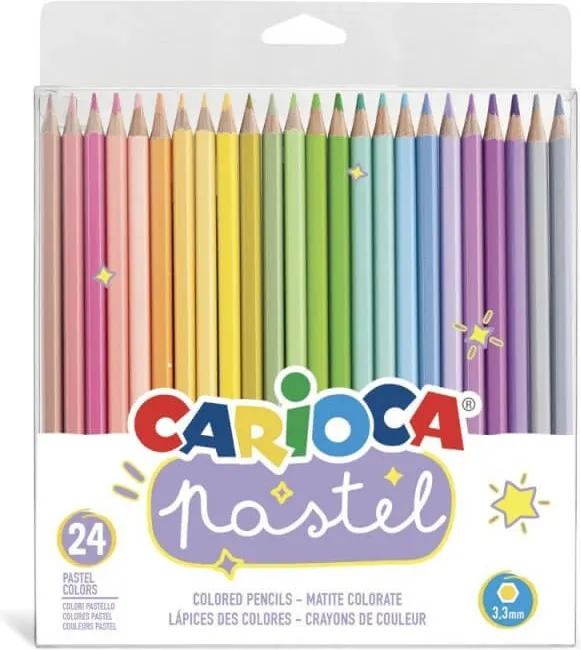 LÁPIZ CARIOCA PASTEL 24 COLORES