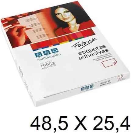 ETIQUETA FABRISA A4 48,5x 25,4