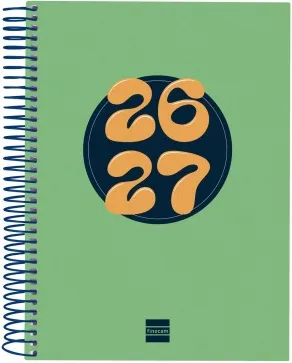 AGENDA FINOCAM COOL 1/4 1DP VERDE 26-27