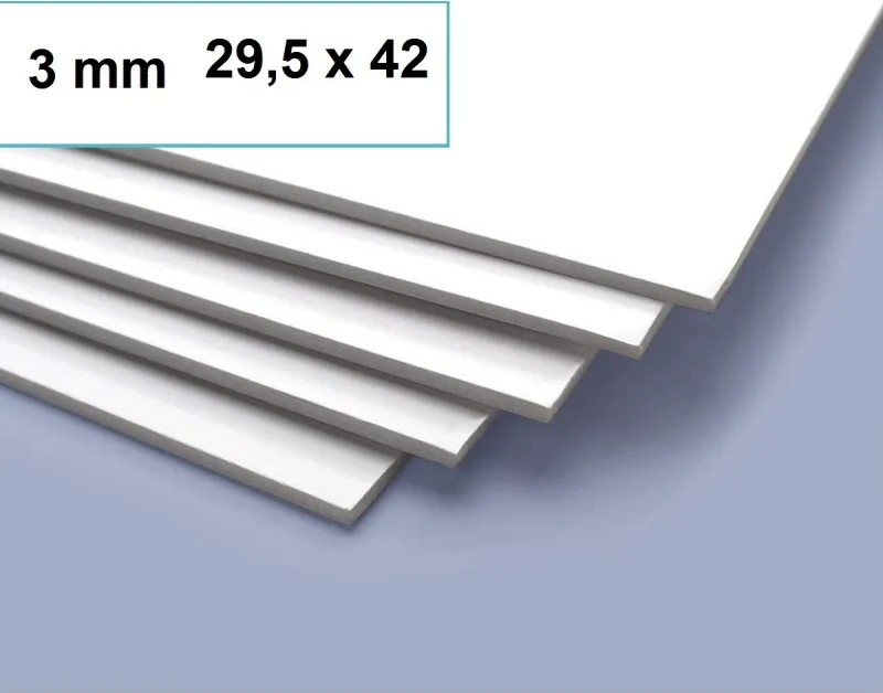 CARTON PLUMA A3 BLANCO 3MM 29,5x42cm