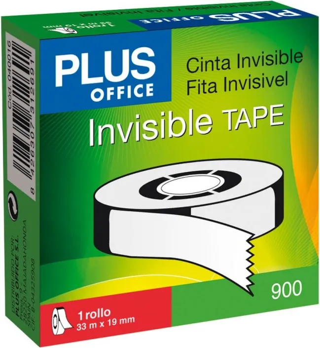 CINTA ADHESIVA PLUS INVISIBLE 33X19MM