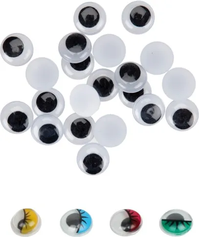 SET APLI OJOS MÓVILES ADHESIVOS 15MM 30UNID.