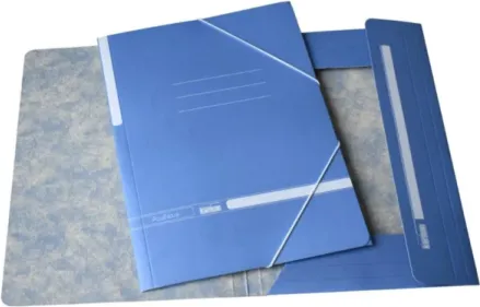 CARPETA CARTON Fº GOMAS Y SOLAPAS KARMAN AZUL