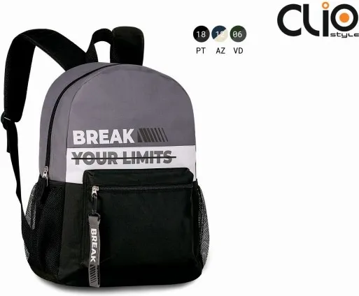 MOCHILA CLIO BREAK YOUR LIMITS 43X30X13 C/2 CREMALLERAS