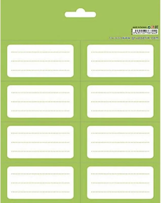 ETIQUETAS ESCOLARES COLOR GREEN
