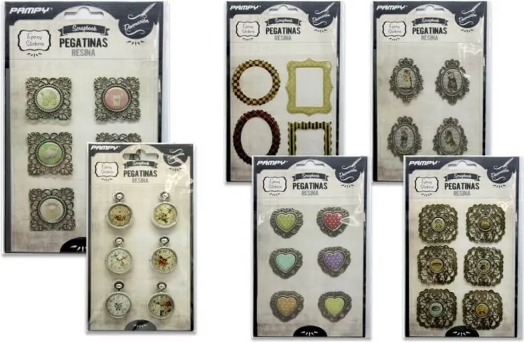 PEGATINAS RESINAS DECORACIÓN SCRAPBOOKING