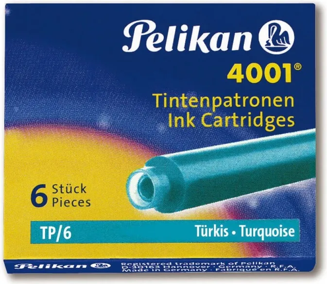 CARTUCHOS PELIKAN TURQUESA TP/6