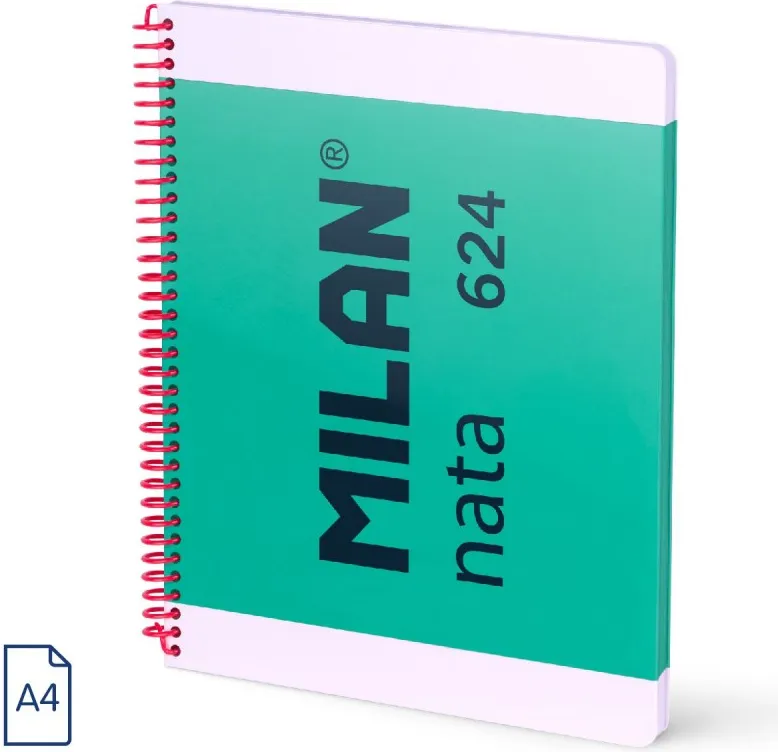 BLOC ESPIRAL MILAN A4 80H. CDO 5X5. SERIE NATA 624 VERDE