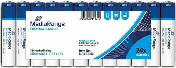 PILAS MEDIARANGE ALCALINA AAA 24UN.