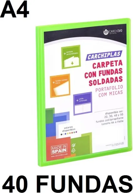 CARPETA 40 FUNDAS A4 CARCHIPLAS PERSONALIZ.LIMA