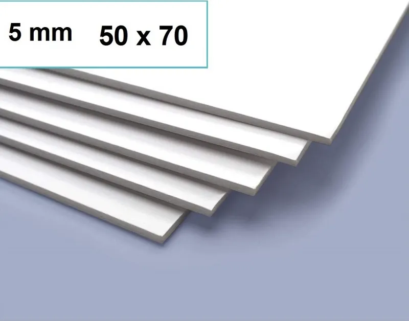 CARTON PLUMA A2 BLANCO 5MM 50x70