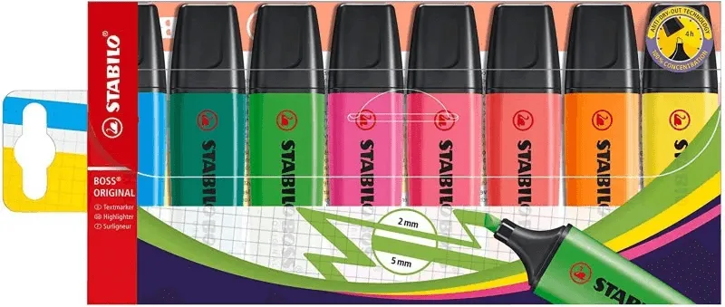 ROTULADOR STABILO BOSS 8 COLORES