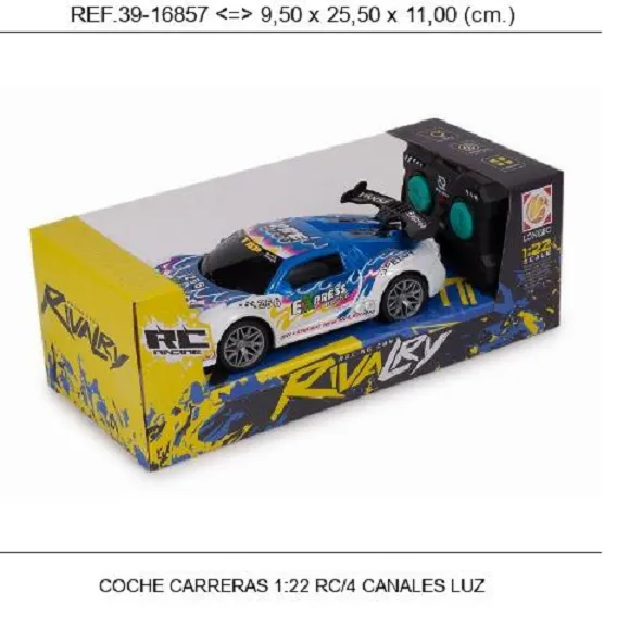COCHE CARRERAS R/C 1:22 4 CANALES LUZ