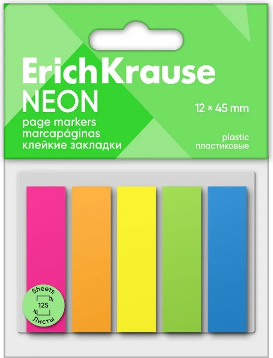 SEÑALIZADOR ERICH KRAUSE 12X45 125H 5 COLOR NEÓN