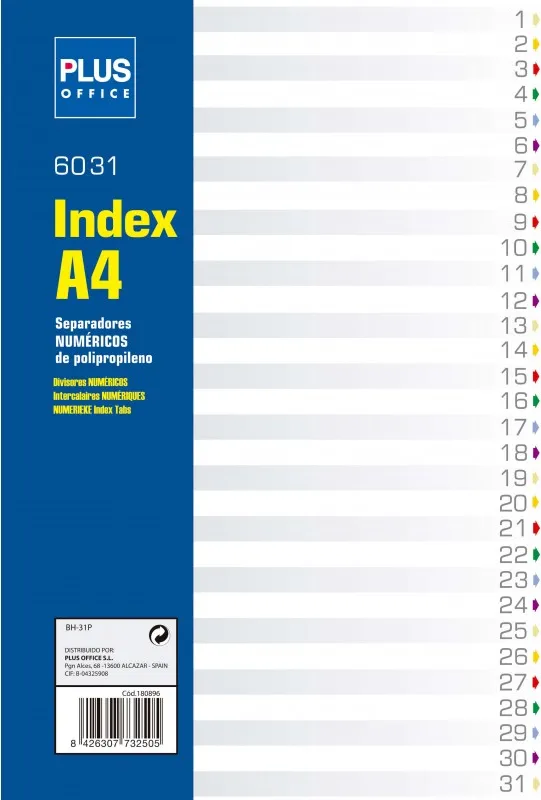 ÍNDICE A4 PLUS DEL 1 AL 31