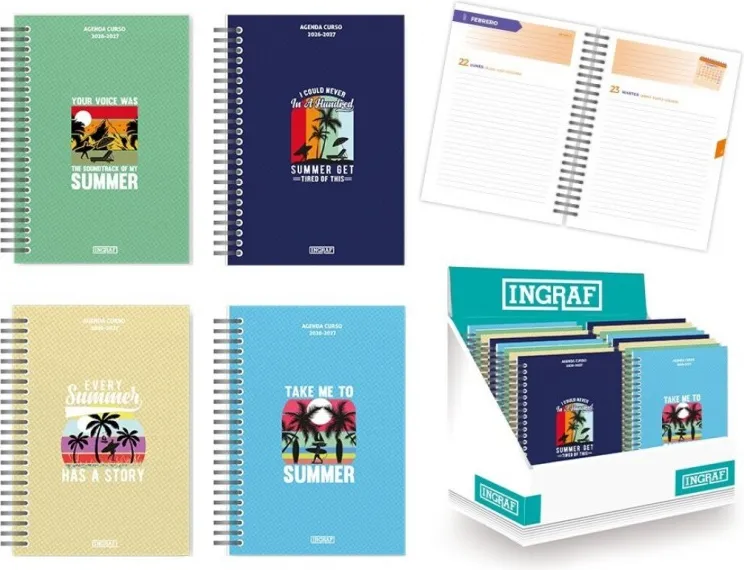 AGENDA ESCOLAR SUMMER 8º 1DP CARTON 26-27