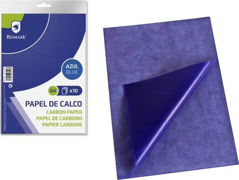 PAPEL CARBÓN AZUL A4 10H.