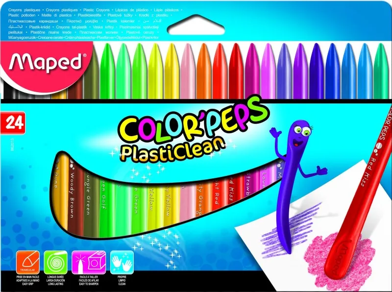 CERAS MAPED PLASTICLEAN 24 COLORES