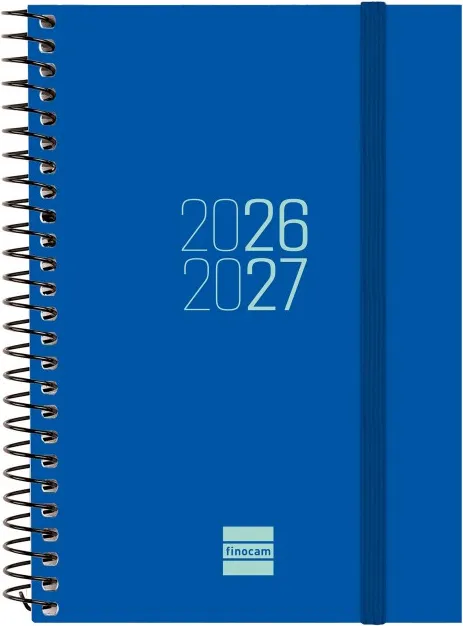 AGENDA FINOCAM ESPIRAL E8 SV HORIZ.AZUL 26-27
