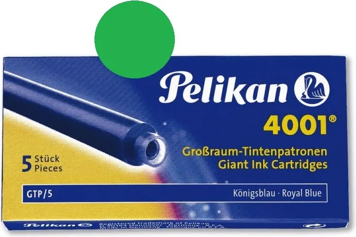 CARTUCHOS PELIKAN LARGO VERDE GTP/5