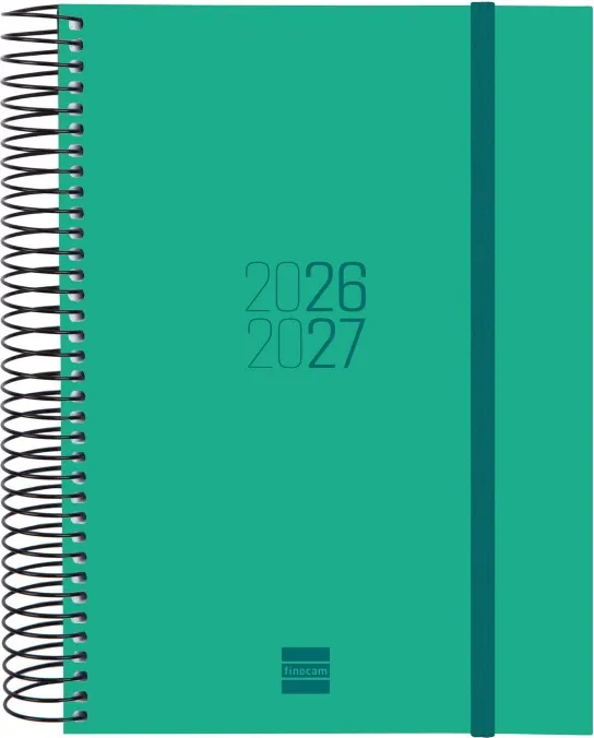 AGENDA FINOCAM ESPIRAL E10 1DP VERDE 26-27