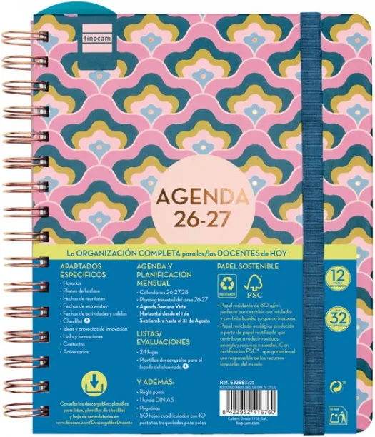 AGENDA FINOCAM MAGISTRAL 1/4  SV LILAC 26-27