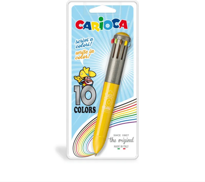 BOLÍGRAFO CARIOCA 10 COLORES