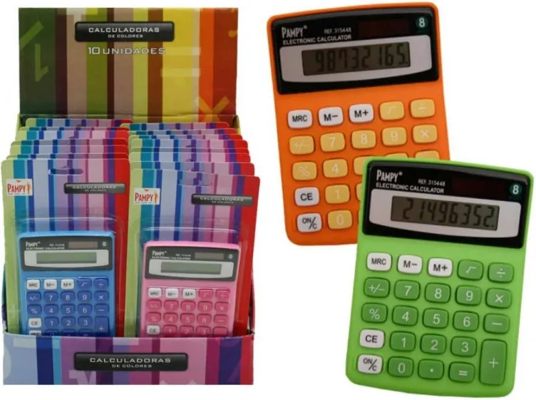 CALCULADORA 8 DÍGITOS ESCOLAR PAMPY