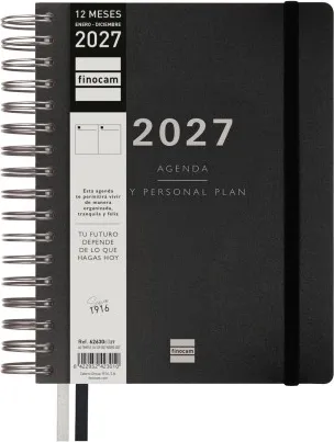 AGENDA TEMPUS 155x212 1DP 2027 NEGRO