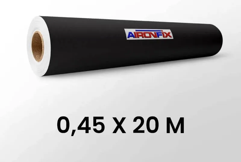 ROLLO AIRONFIX NEGRO 0,45X20M