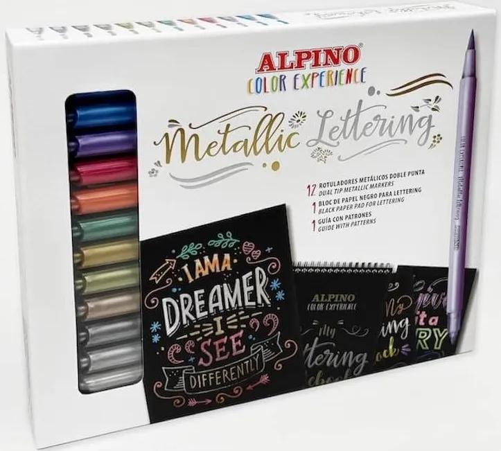 Rotulador Alpino Metallic Lettering 12 Col.