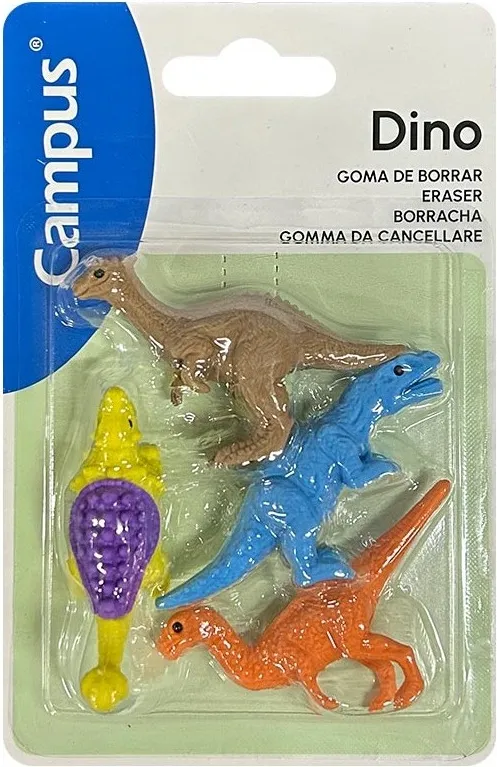 BLISTER 4 GOMAS BORRAR CAMPUS DINOSAURIOS