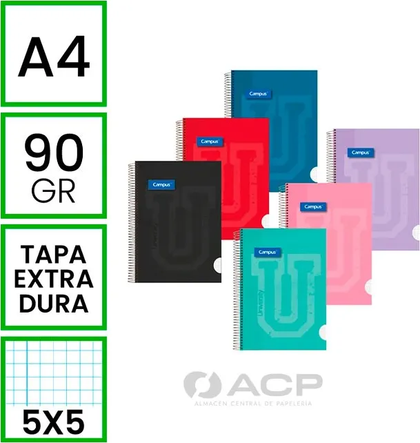 BLOC A4 CAMPUS 80H 90GR.T.FORRADA CUADRO 5X5