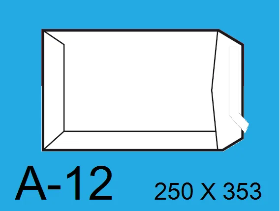 BOLSA 250X353 A-12 BLANCO C/250