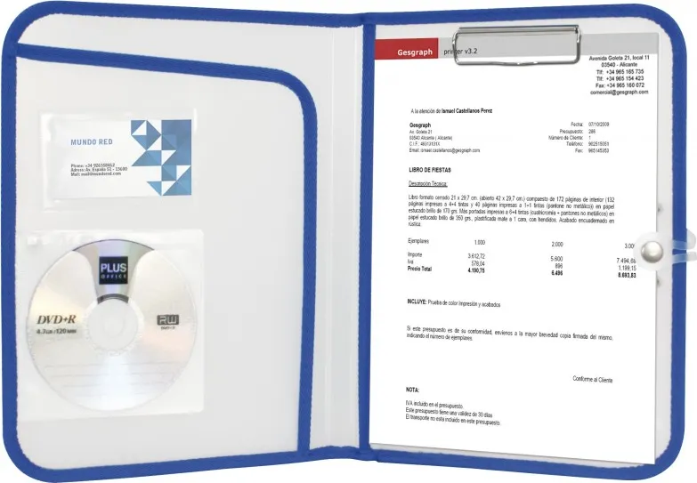 CARPETA PP PLUS  A4 MINICLIP TRASLÚCIDA